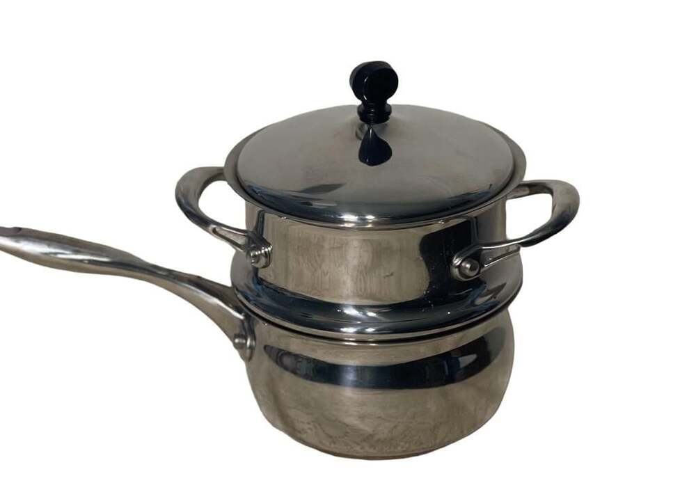 Kirkland 2 Qt Copper Core Saucepan Steamer Pot Lid 3 Pc Stainless Steel